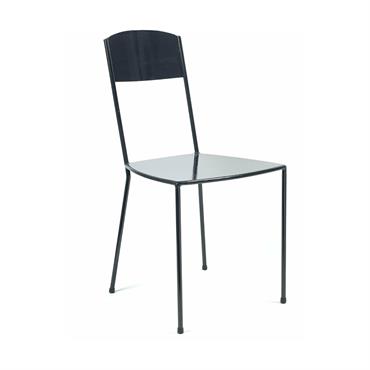 Chaise design noire en métal 40 x 40 x 83 cm Adriana