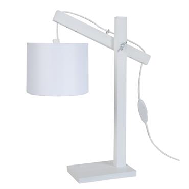 Lampe de bureau bois  blanc