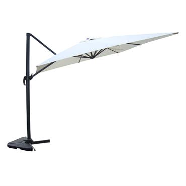 Parasol déporté et rotatif 3 x 4 m écru