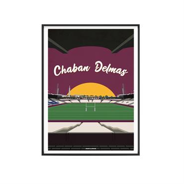 Affiche Rugby - Stade Chaban-Delmas 30 x 40 cm