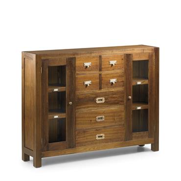 Console en bois marron L 115 cm