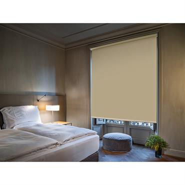 Store enrouleur occultant beige 135 x 190 cm