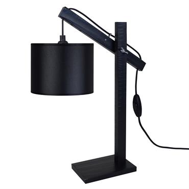 Lampe de bureau bois noir