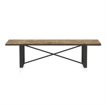 Banc en bois avec blocs
