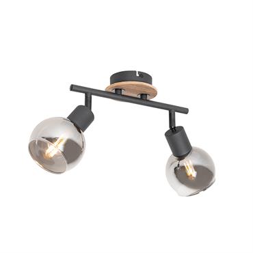 Spot plafond en verre gris