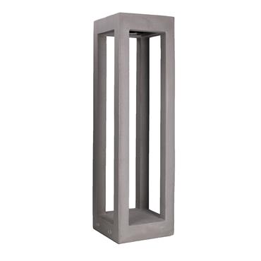 Balise de jardin LED en ciment gris 70cm