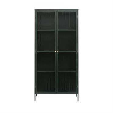 Étagère vitrée 190cm vert
