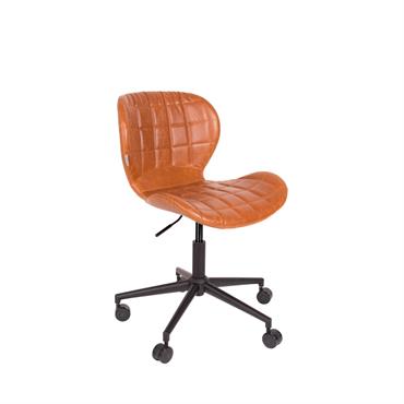 La chaise de bureau OMG LL Zuiver est conçue en un élégant mixage de simili-cuir et de métal. Elle est munie d'un piètement en acier laqué noir et d'une coque ...