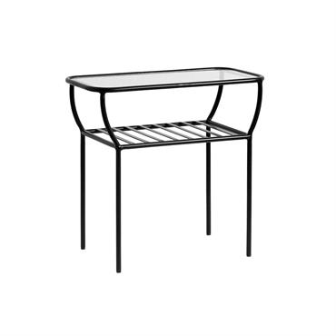 Table de chevet en métal noir