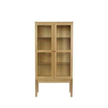 Vitrine en bois 2 portes - Bois clair