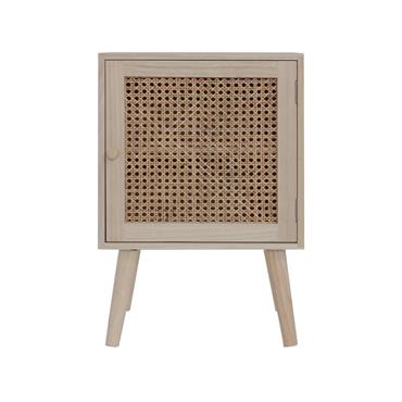 Table de chevet scandinave avec 1 porte en bois marron