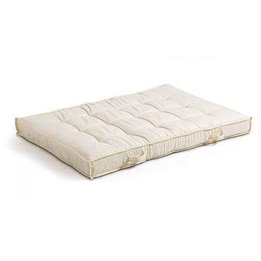 Coussin matelassé pour palette écru 120x80