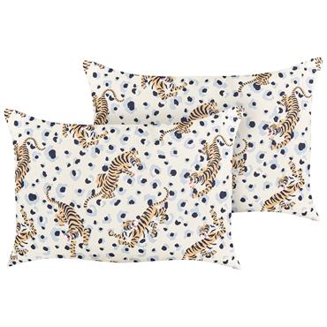 Coussin d'extérieur en tissu multicolore 60x40