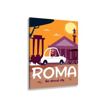 Tableau voyage à rome imprimé sur toile 80x120 cm