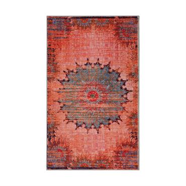 Tapis de bain multicolore motif oriental vintage imprimé 55x65