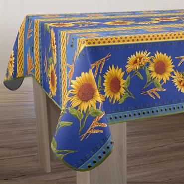 Nappe rectangulaire bleue 150x240cm