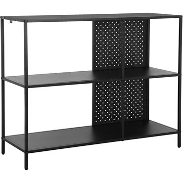 Bibliothèque avec cadre en métal noir