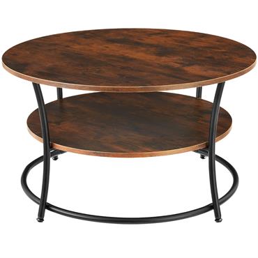 Table d’appoint cromford 80x46cm bois foncé industriel
