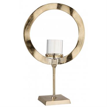 Usage : supports à bougiesMatière : VerreCouleur : orLongueur : 36 cmLargeur : 16 cmHauteur : 63 cmPoids : 2,54 kg 