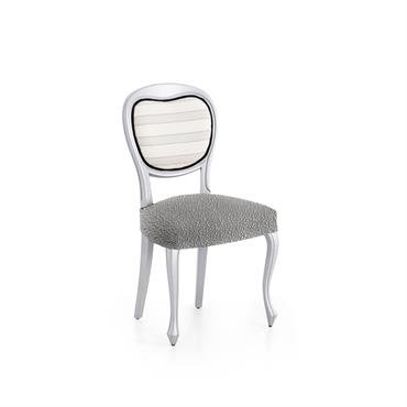 Pack 2 housses de chaise extensible gris clair 40 - 50 cm