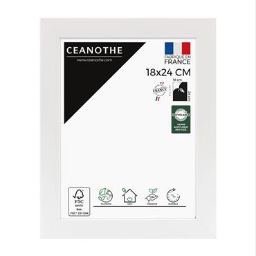 Cadre photo design blanc 18x24 cm bois reconstitué fsc