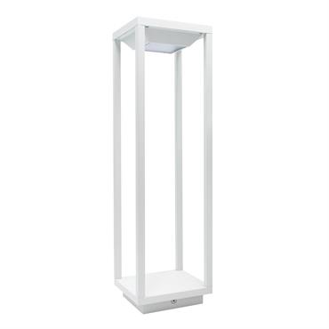 Lanterne solaire chic Aluminium Blanc H50cm