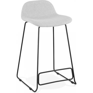 Tabouret de bar Tissu Gris H