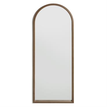 Miroir sur pied en forme d’arc couleur marron clair