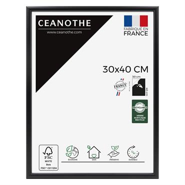 Cadre photo exposition noir 30x40 cm bois massif fsc