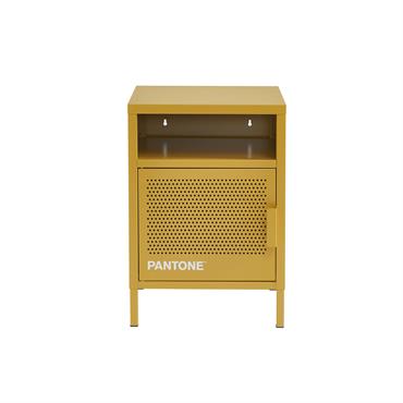 Table de chevet métal jaune moutarde 40cm