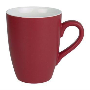 Mug pastel mat rouge 320 ml   lot de 6