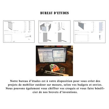 - Bureau d'études 
- Usine de transformation 
- Peintures et textures
- Option Livraison et Installation  Domozoom