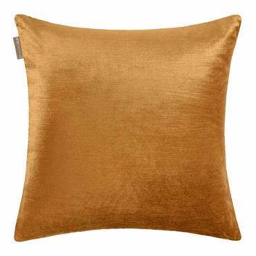 Housse de coussin en Velours de coton satiné bicolore Jaune