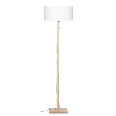 Lampadaire textile blanc Ø47cm