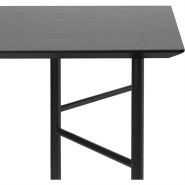 Plateau de table à manger en bois noir 160 cm Mingle