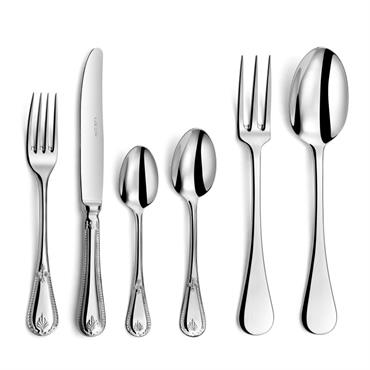 Ménagère 50 pièces de la collection Consul par Couzon. Acier Inox 18/10 et finition miroir. Consul déroule son style empire néo-classique ! Son décor superbement ciselé, marie avec bonheur rubans ...