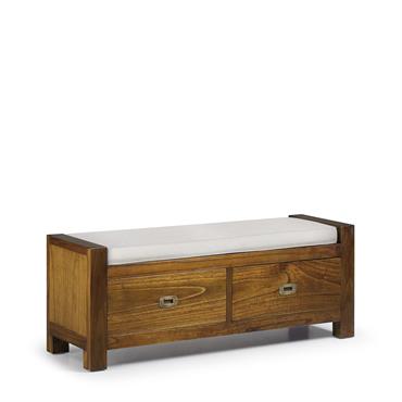 Banc en bois marron L 120 cm