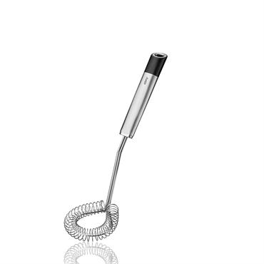 Fouet à spirale en acier inoxydable argent