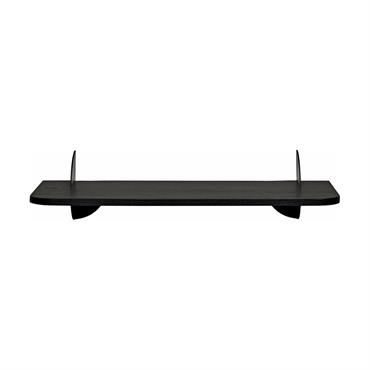 Étagère en noyer noir et supports noirs 50 cm Aedes - AYTM