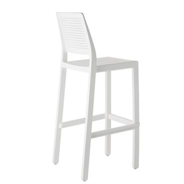 Tabouret design en plastique blanc