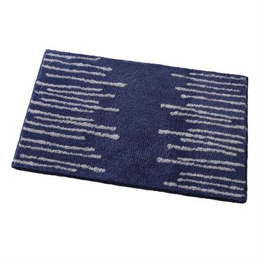 Tapis contour wc 50x45 bleu en polyester 1850 g/m²