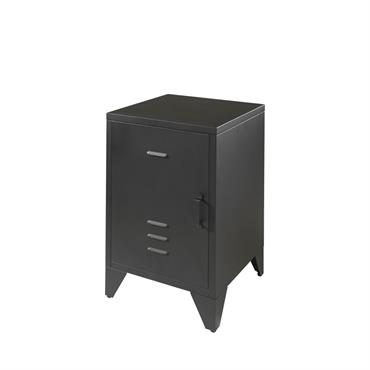 Table de chevet en métal - Noir