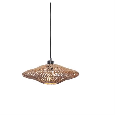 Suspension rotin brun Ø40cm