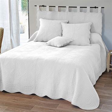 Housse de coussin en coton blanc 40x40
