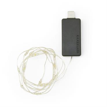 Guirlande lumineuse activée par le son 1m en plastique noir
