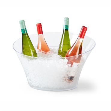 Produit à usages professionnels et particuliers. Seau à Champagne Ovale Transparent 44,5 x 41,5 cm Seau à Champagne grande capacité pouvant contenir plusieurs bouteilles, idéal pour un buffet ou un ...