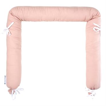 Tour de lit coton rose pâle 180 cm