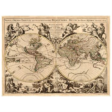 Anciennes éditions de la cartographie européenne datant d'environ 1500.    Impressions sur toile pour une décoration élégante et raffinée de vos murs et un élément décoratif unique pour ...