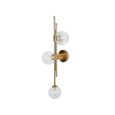 Lampe murale métal doré