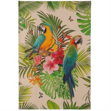 Torchon tropical en lin 50x75